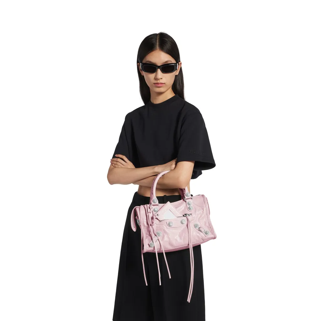 Le City Bag Small Giant Studs With Rhinestones
