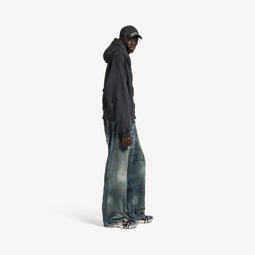 Layered Zip-Up Hoodie