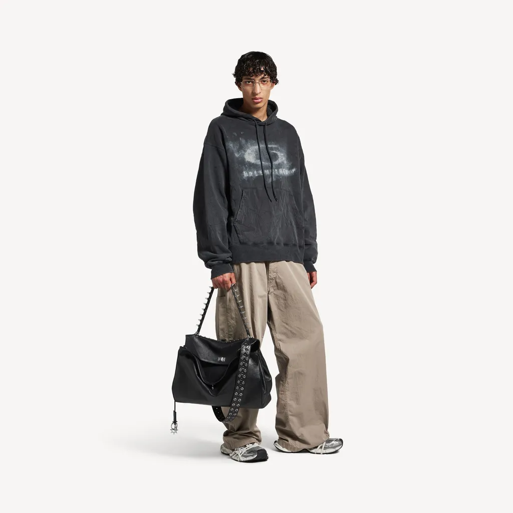 Washed Crayon Loop Oversized Hoodie
