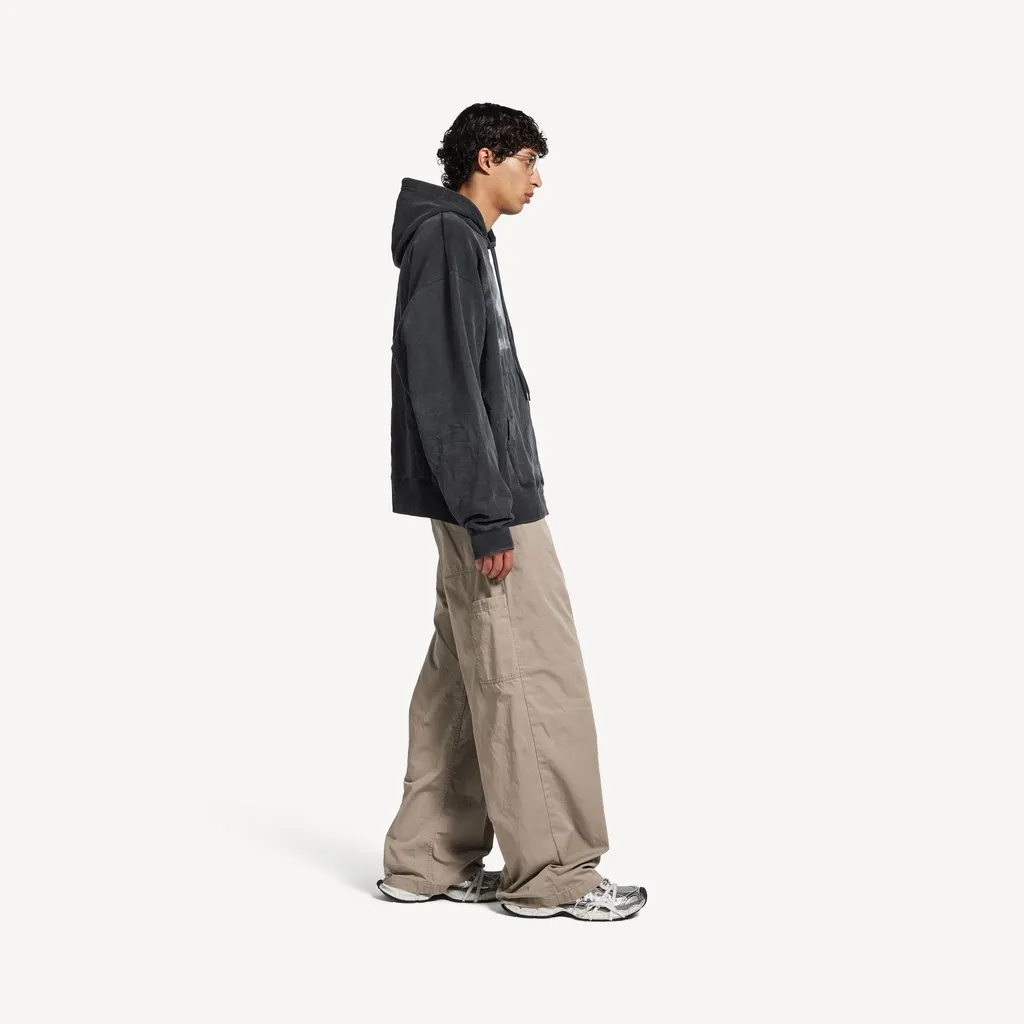 Washed Crayon Loop Oversized Hoodie