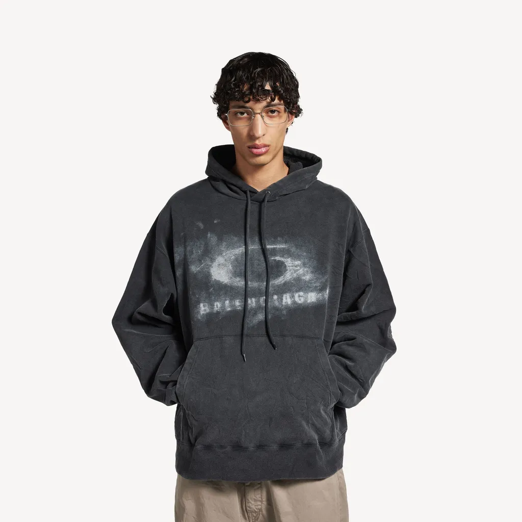 Washed Crayon Loop Oversized Hoodie