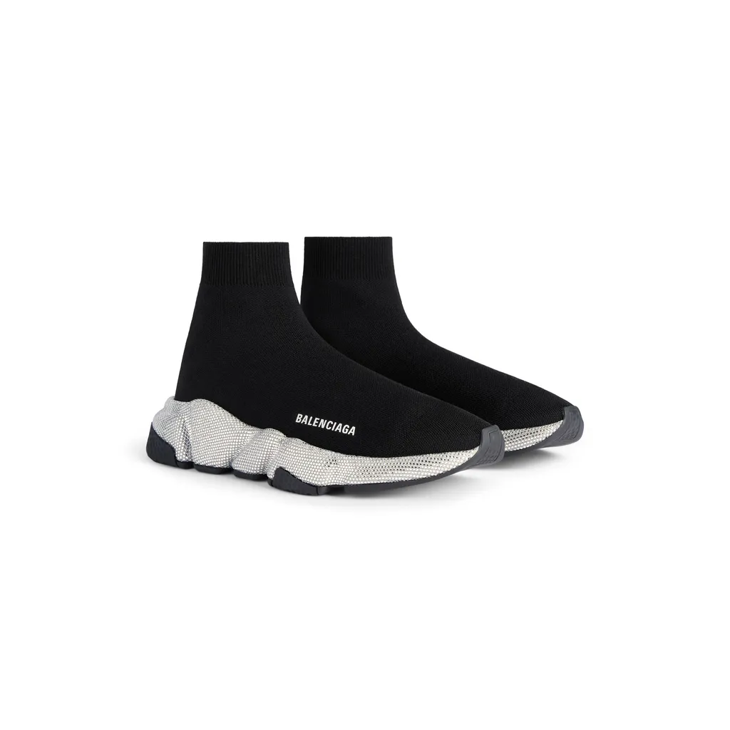 Speed Recycled Knit Sneaker With Rhinestones