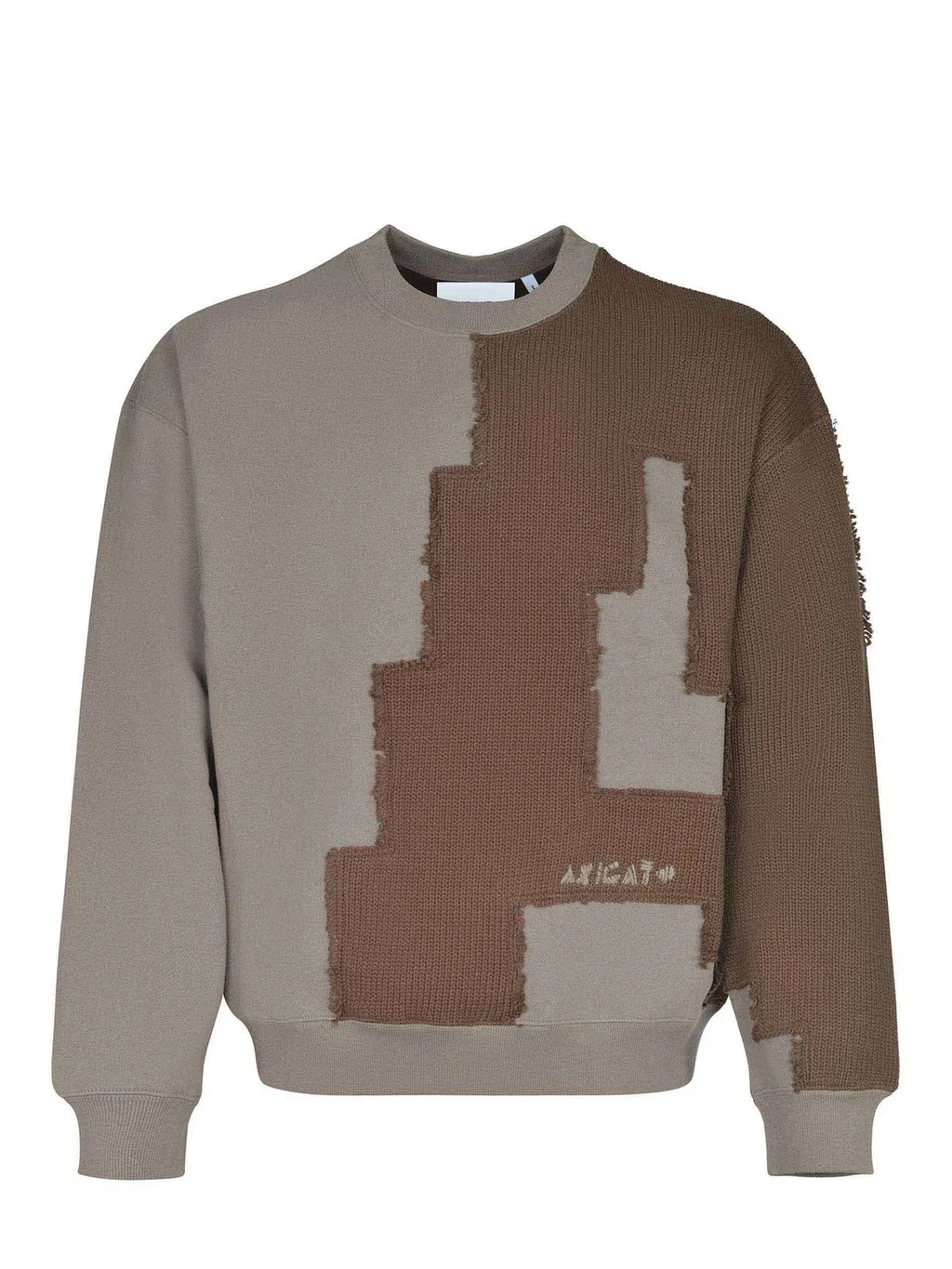 Embroidered Knit Sweatshirt