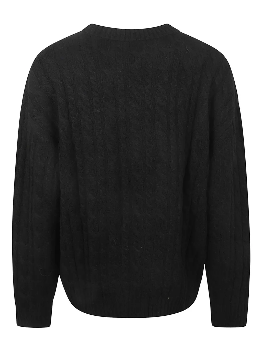 Logo Printed Cableknit Sweater