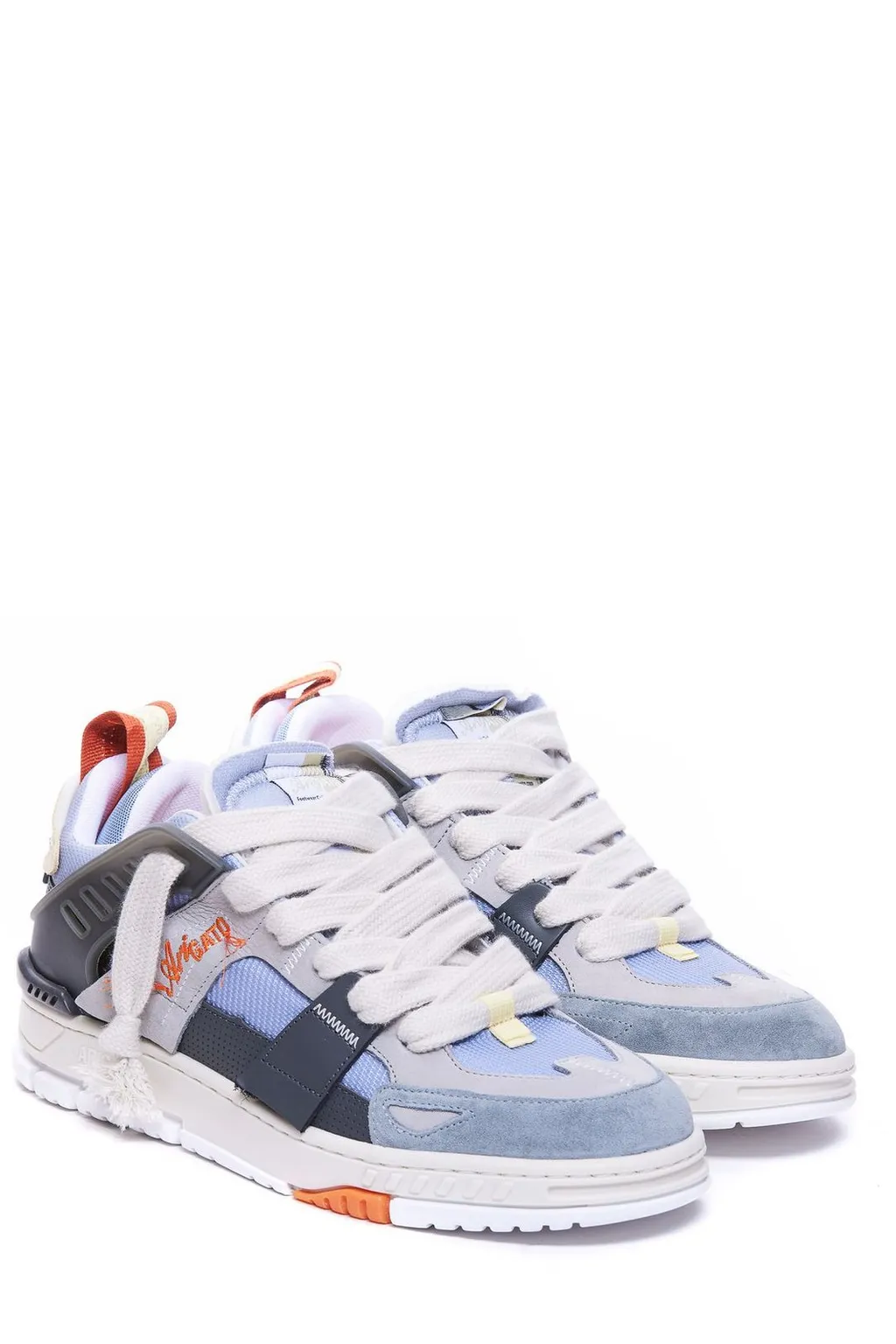 Area Patchwork Lace-Up Sneakers