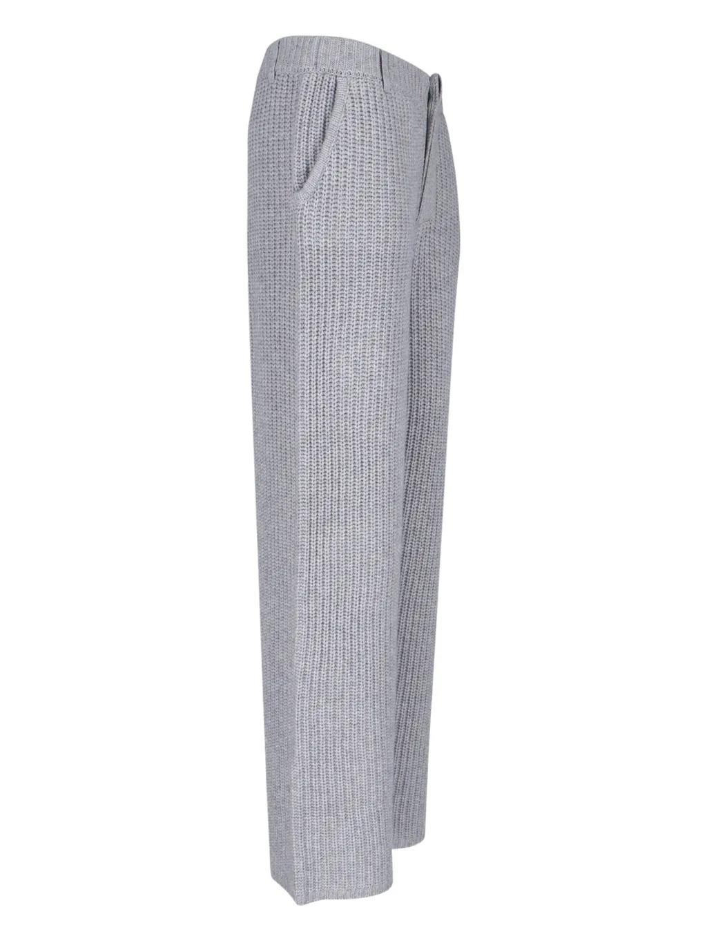 Straight-Leg Ribbed Trousers
