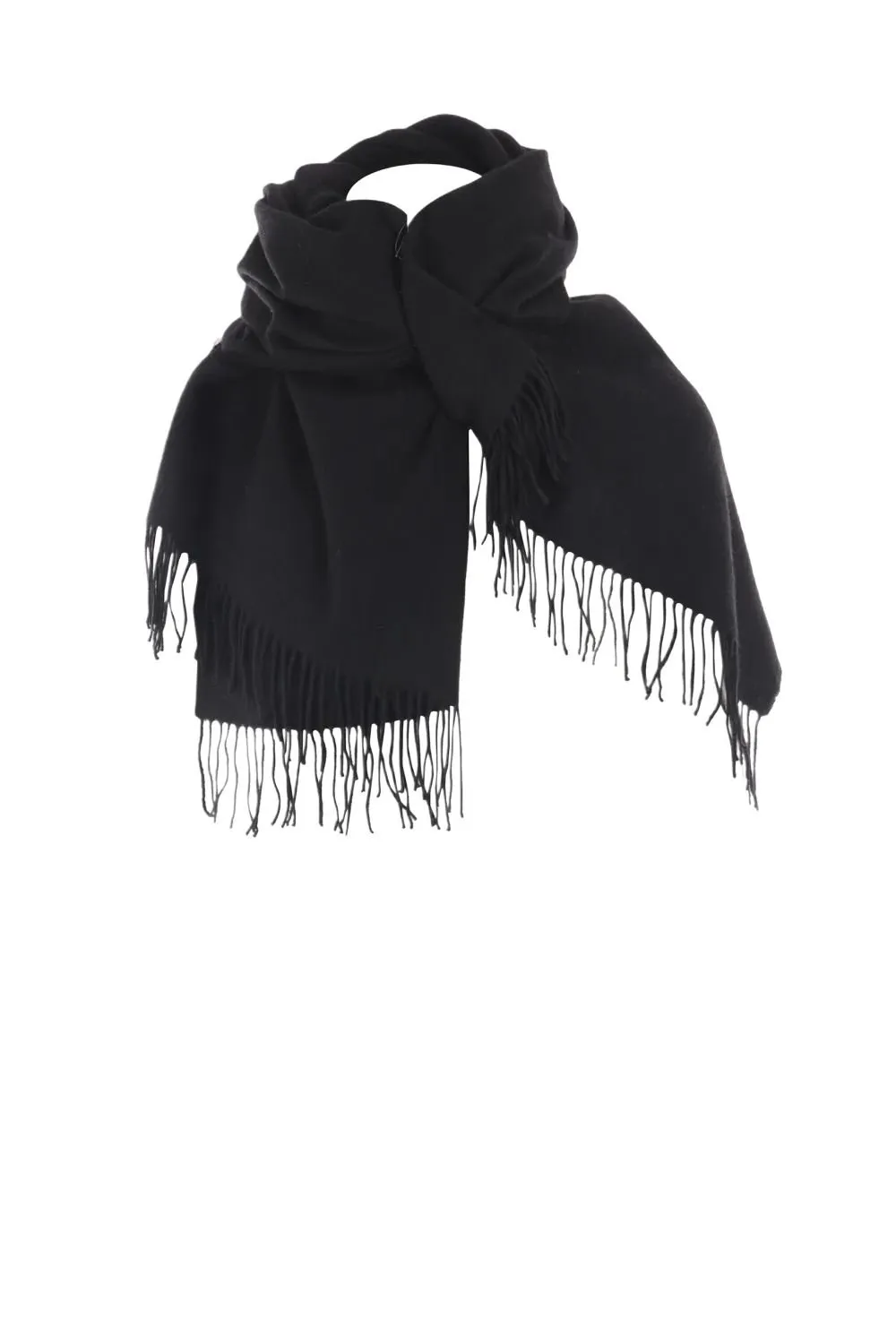 Fringed Zip-Around Scarf