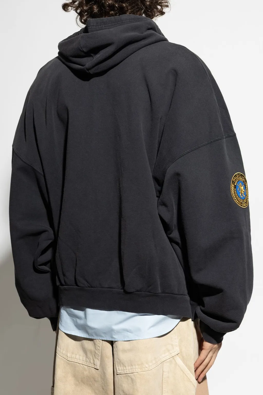 Uniform Patch Zip-Up Hoodie