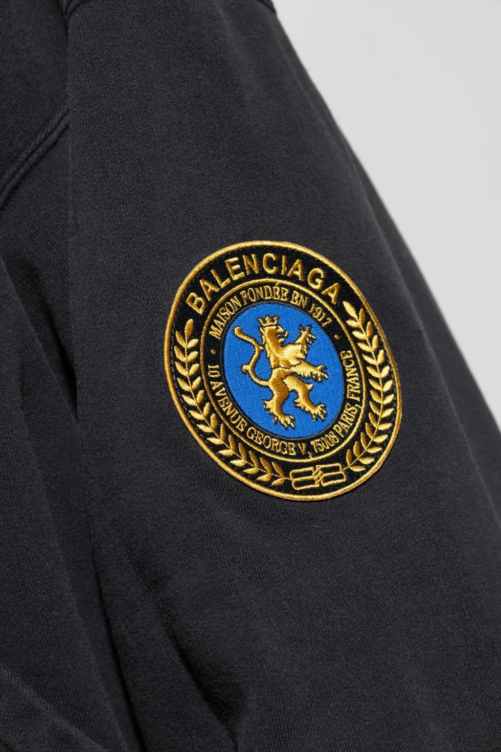 Uniform Patch Zip-Up Hoodie