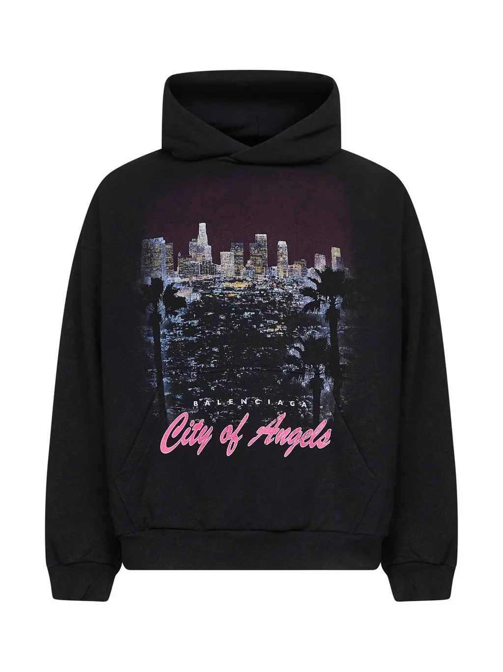 City Of Angels Motif Printed Hoodie