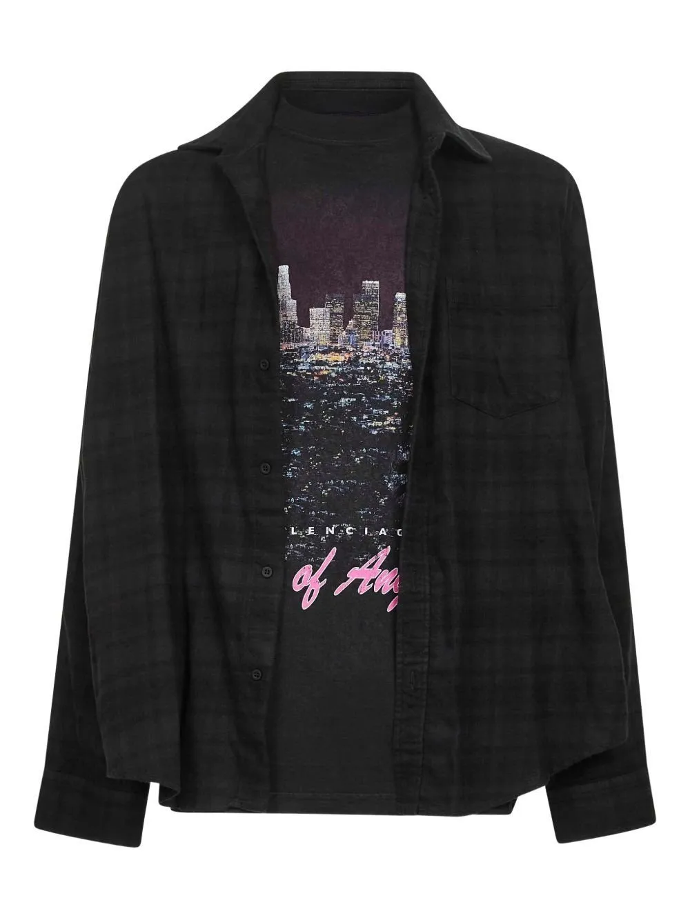 Graphic Printed Layered Shirt