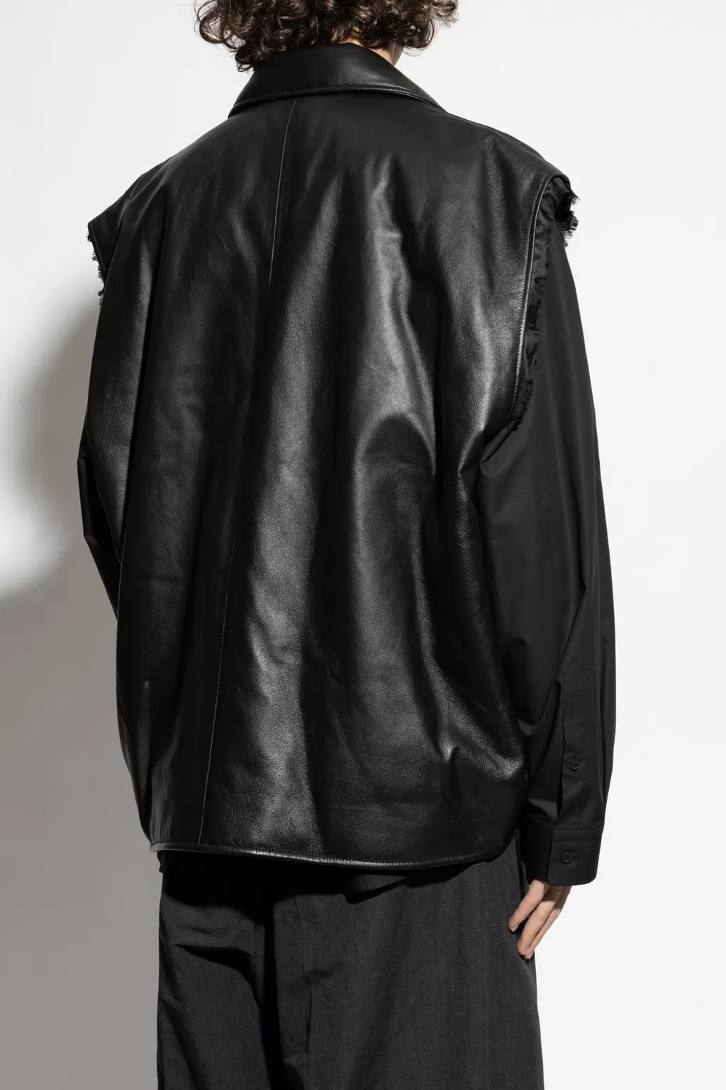 Logo Embossed Leather Vest