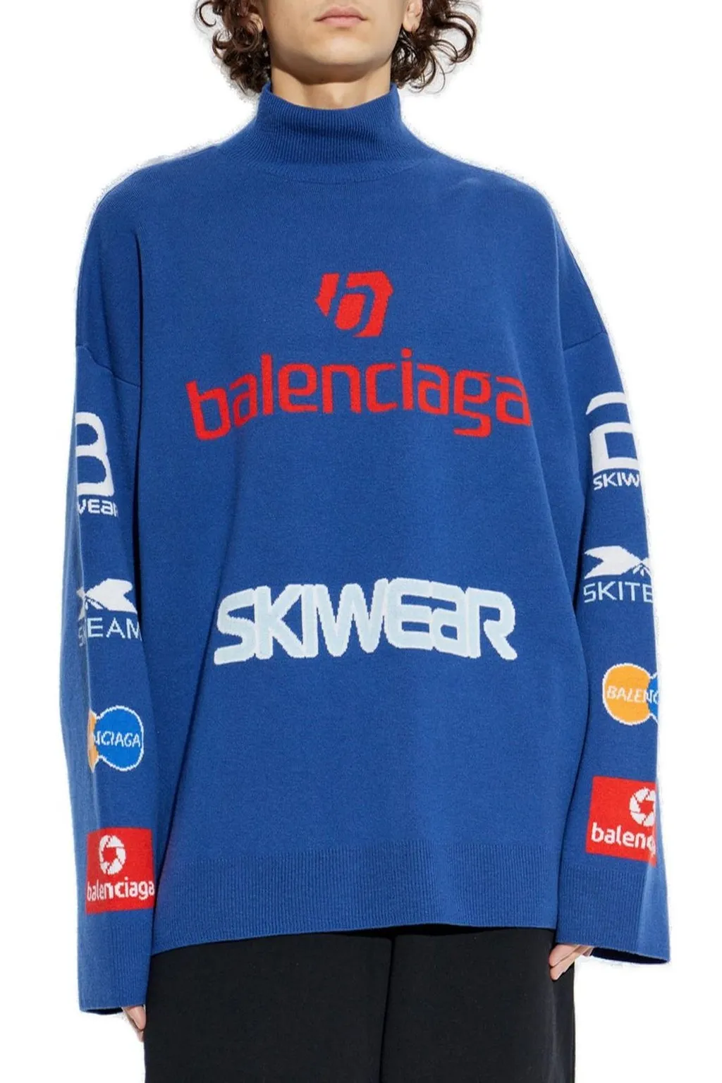 Turtleneck Long-Sleeved Ski Sweater