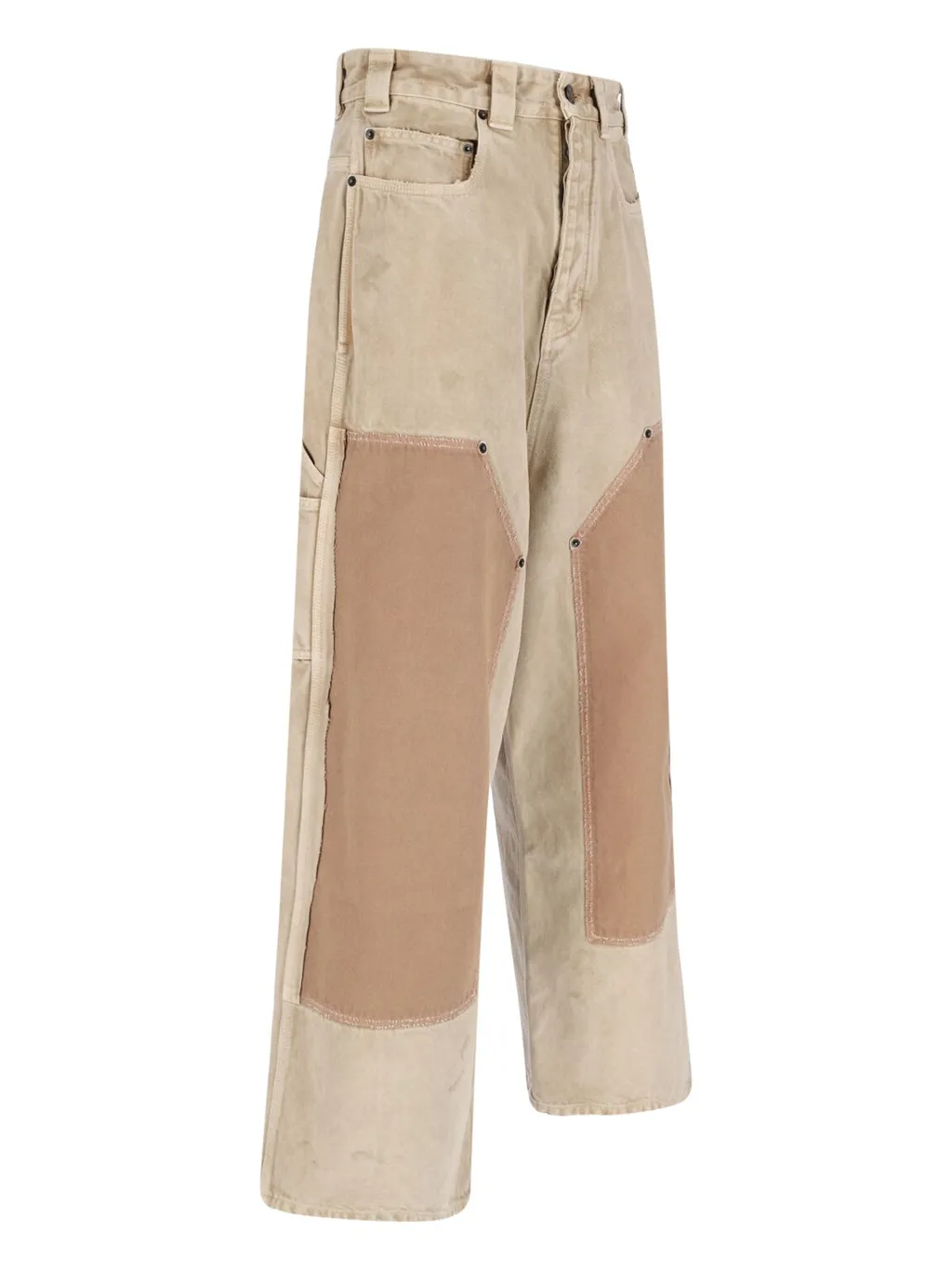 Panelled Detailed Wide-Leg Trousers