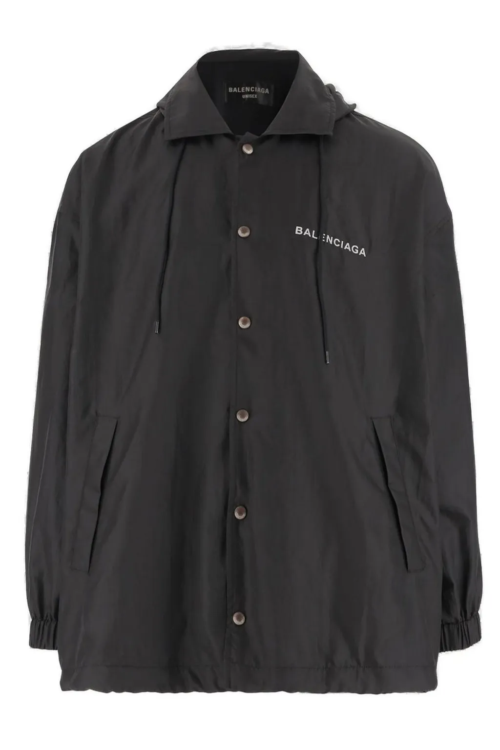 Logo Patch Hooded Coat