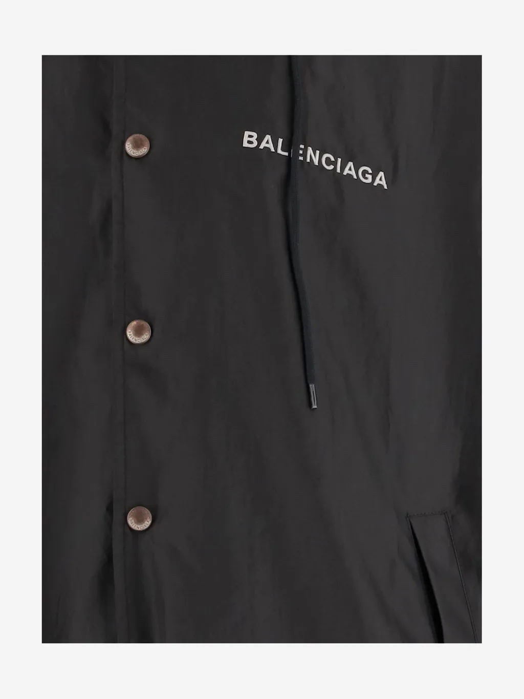 Logo Patch Hooded Coat