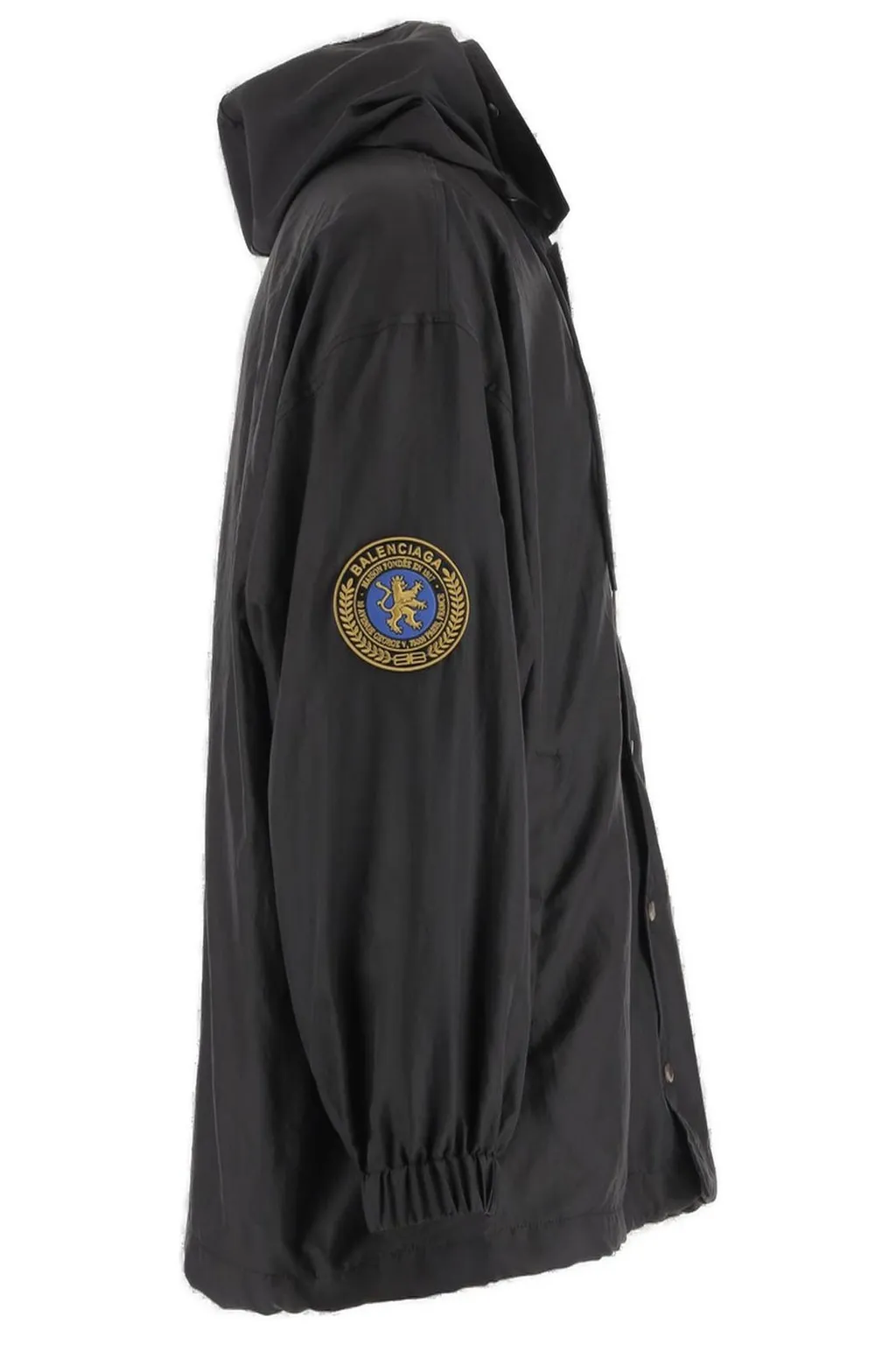 Logo Patch Hooded Coat