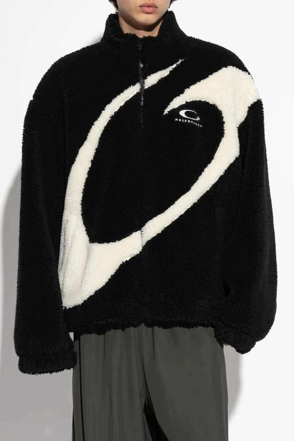 Logo Embroidered Teddy Jacket