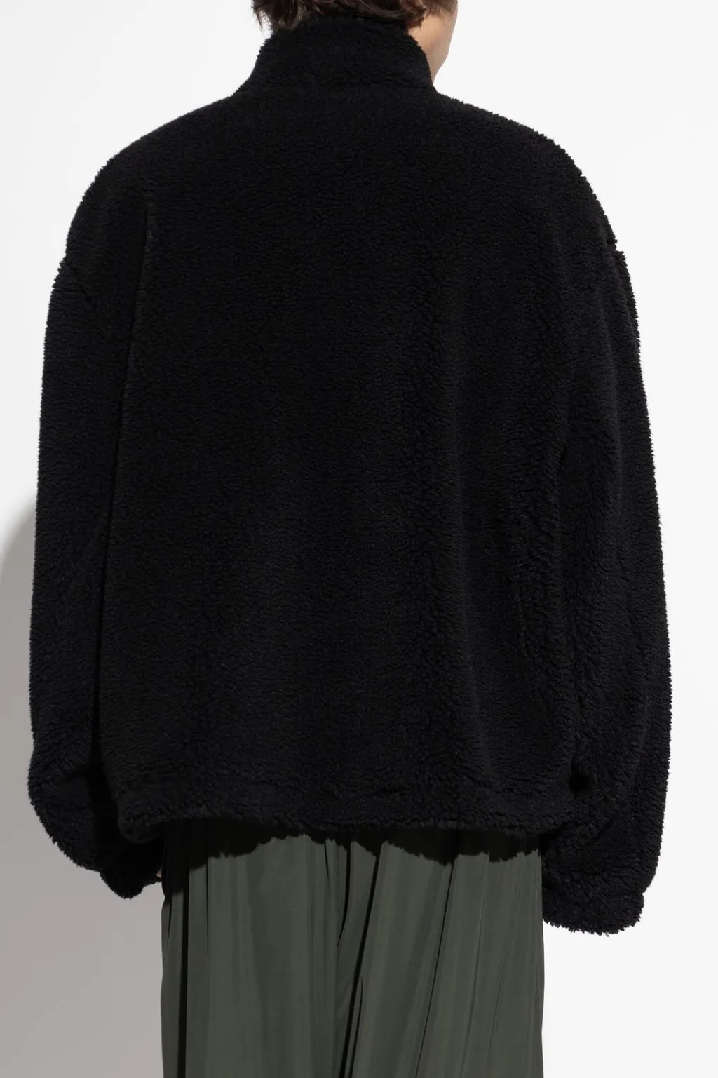 Logo Embroidered Teddy Jacket