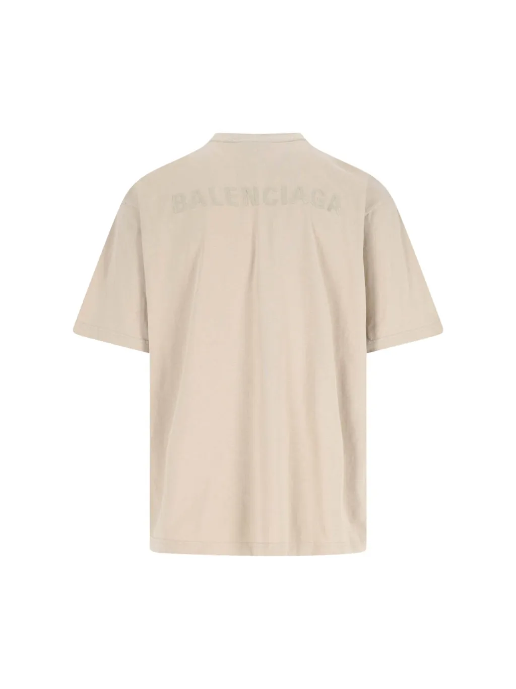 Logo Embroidered Distressed T-Shirt