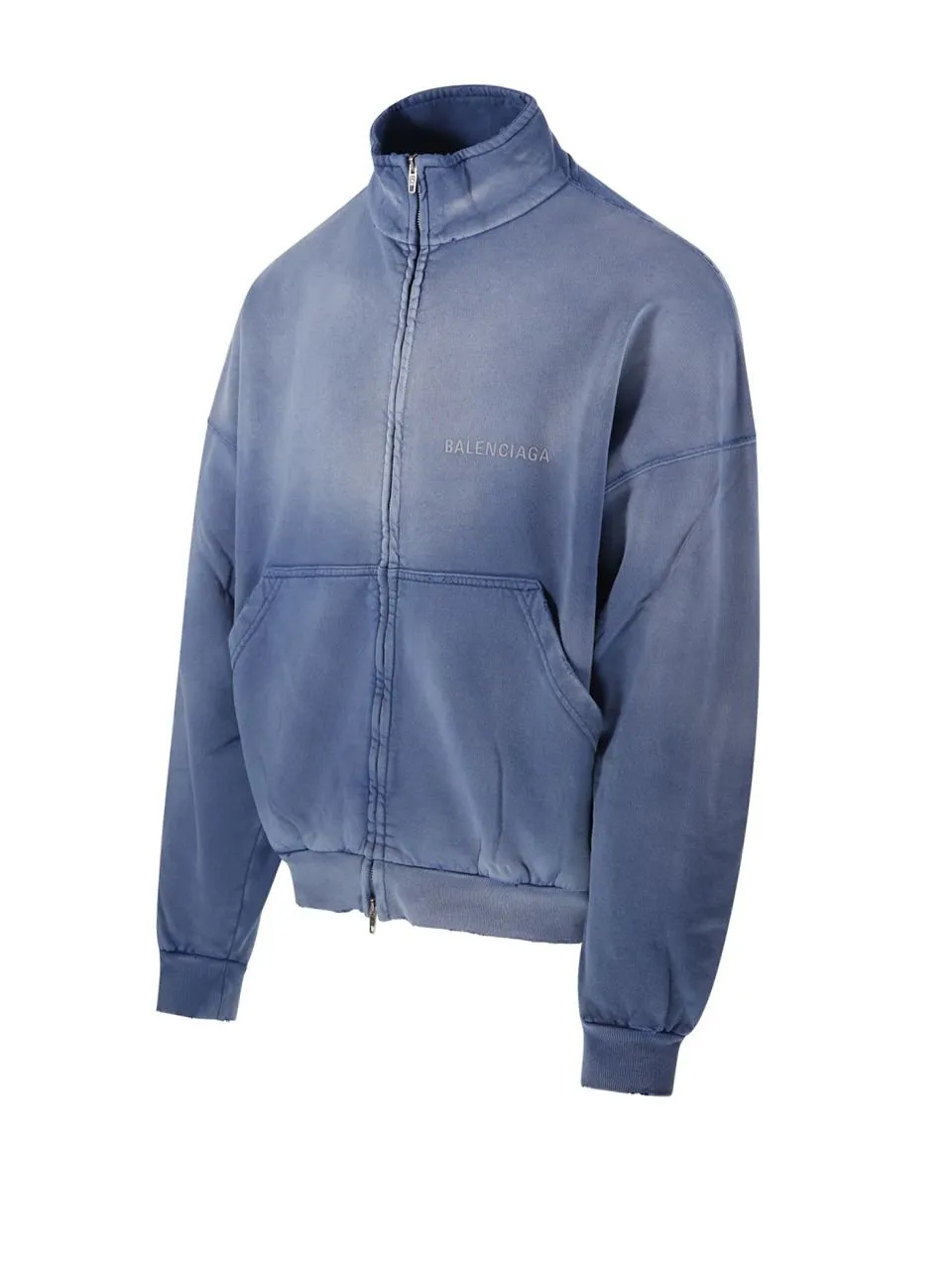 Distressed High Neck Jacket