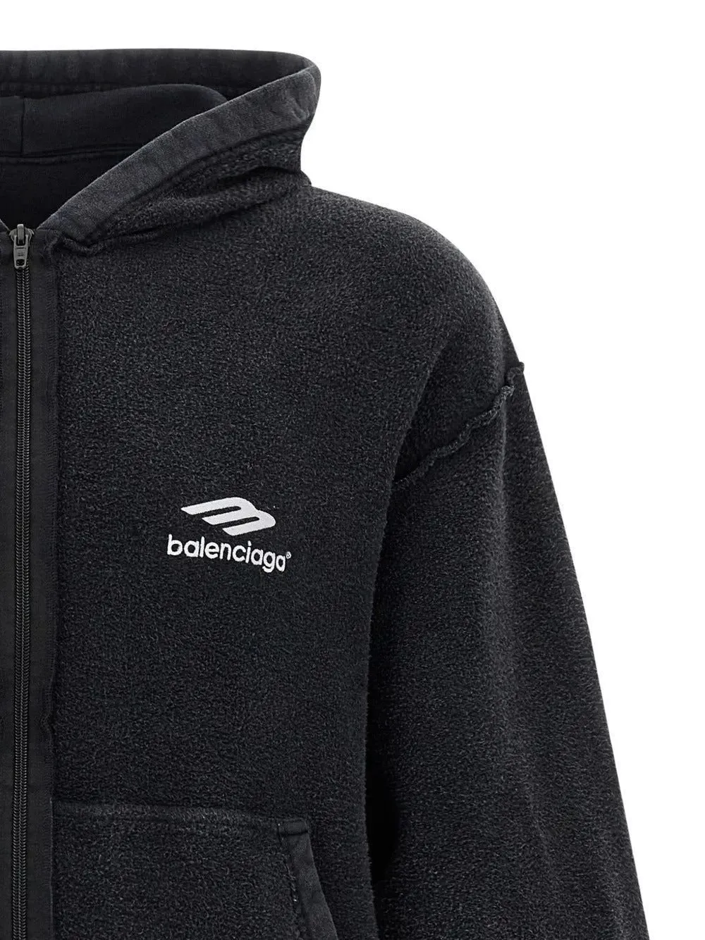 Logo Embroidered Zip-Up Jacket
