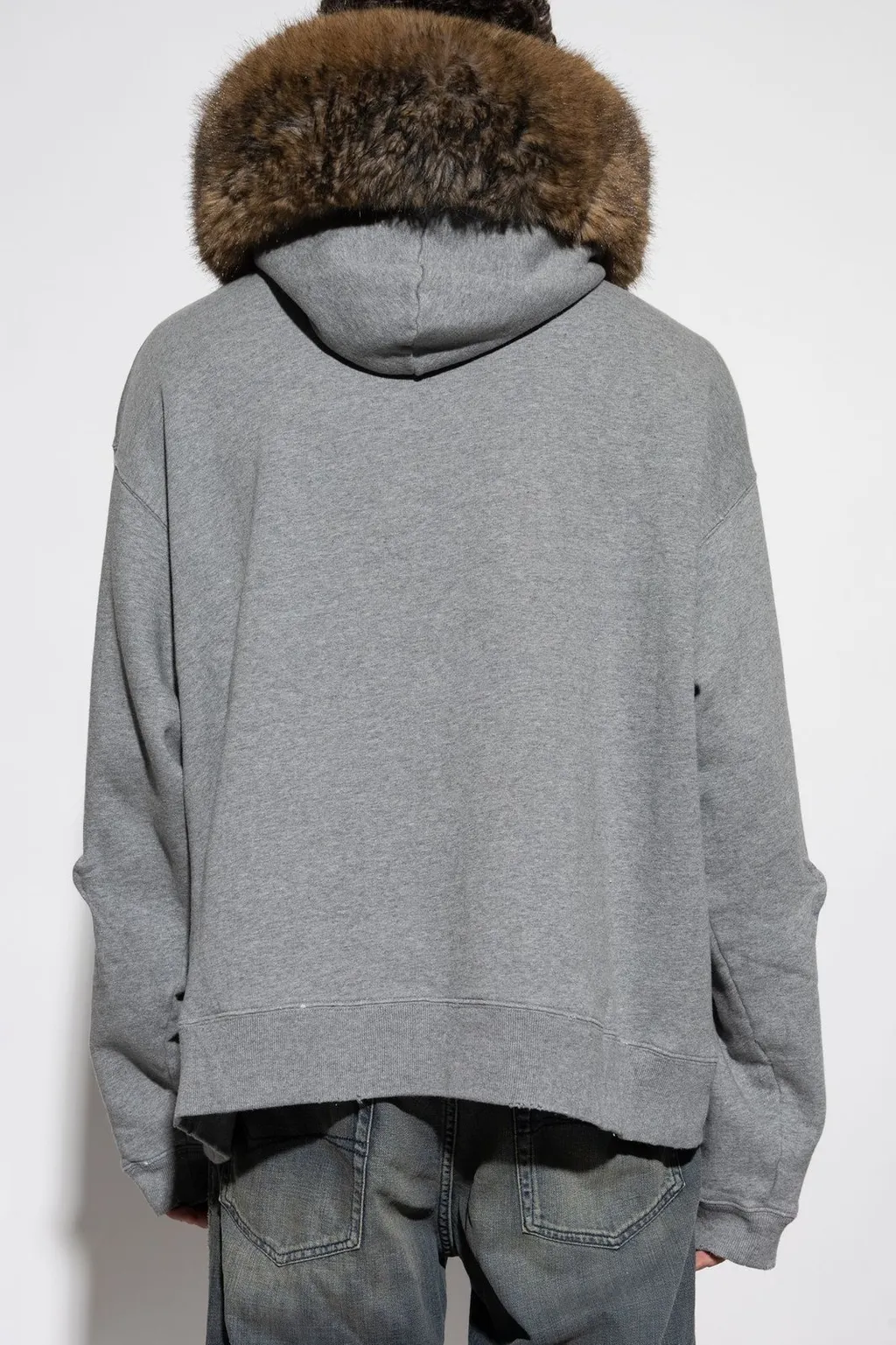 Luxury Script Oversized Zip-Up Hoodie
