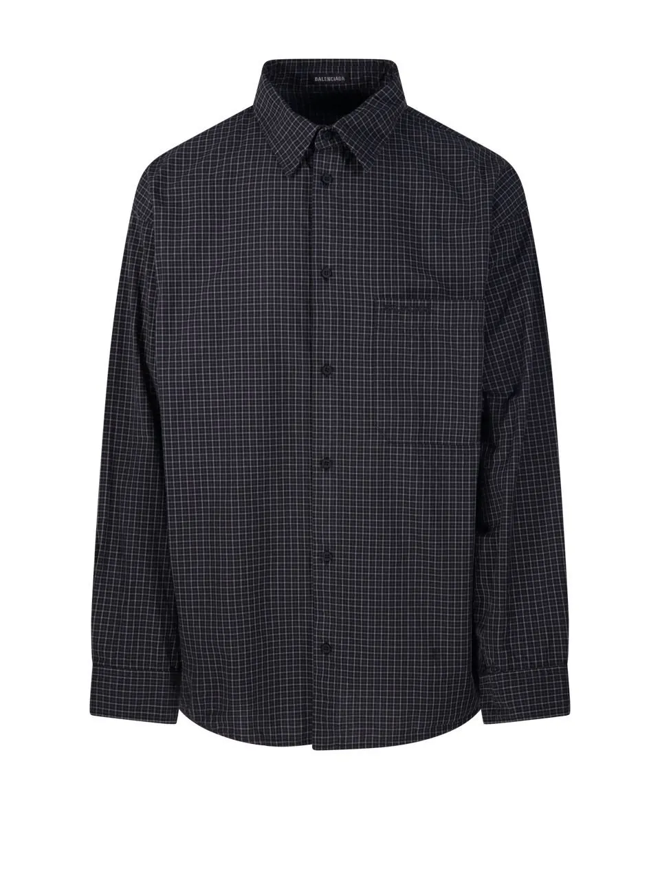 Checkered Oversized Long-Sleeve Shirt