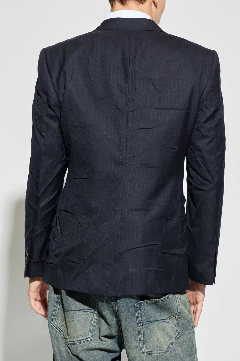 Striped Button-Up Blazer