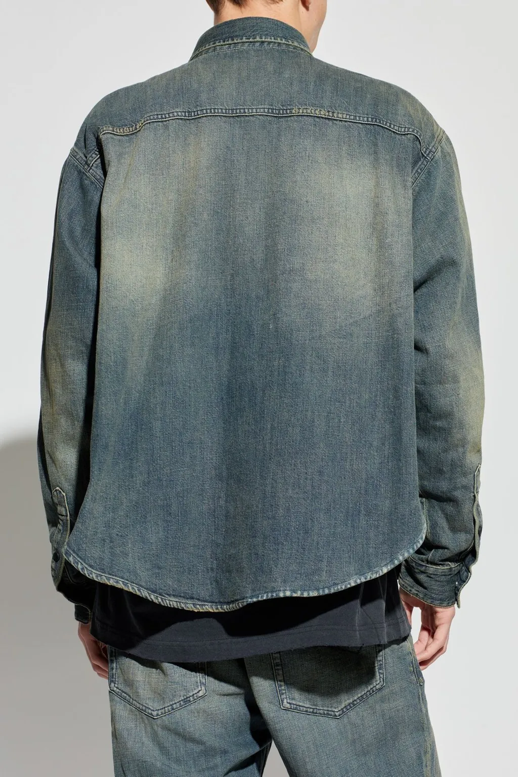 Long-Sleeved Denim Overshirt