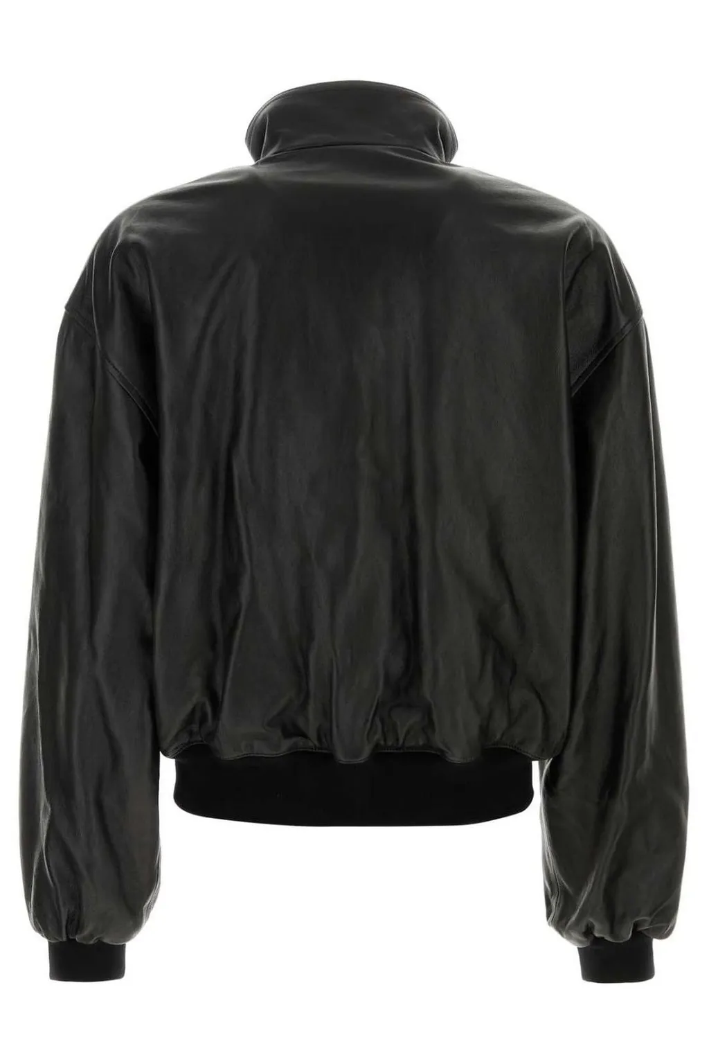 High-Neck Leather Jacket