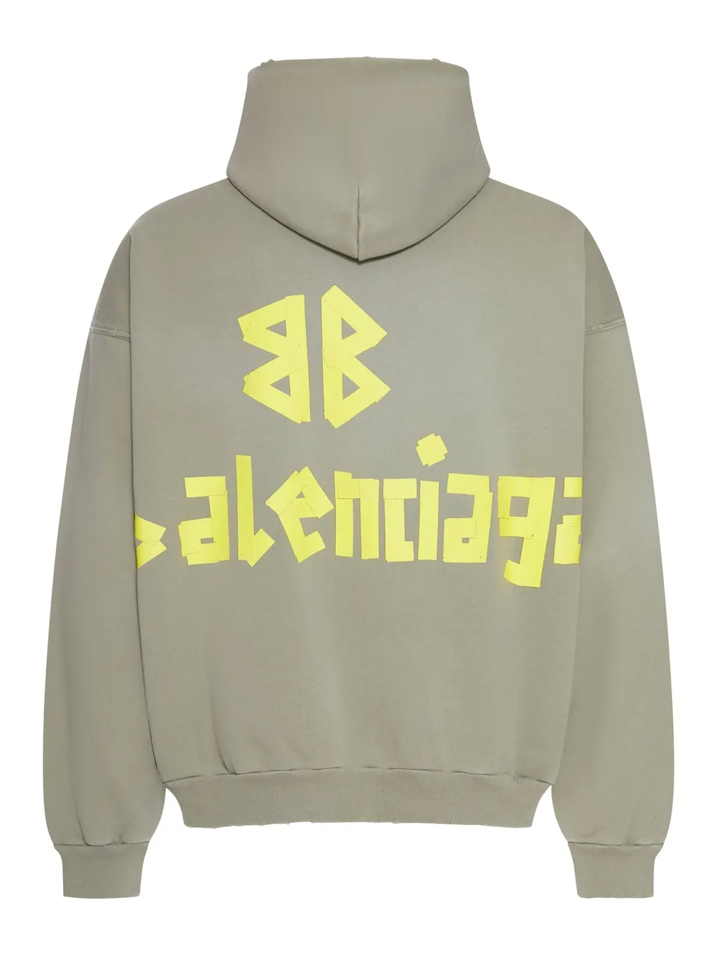 Tape Type Ripped Pocket Hoodie