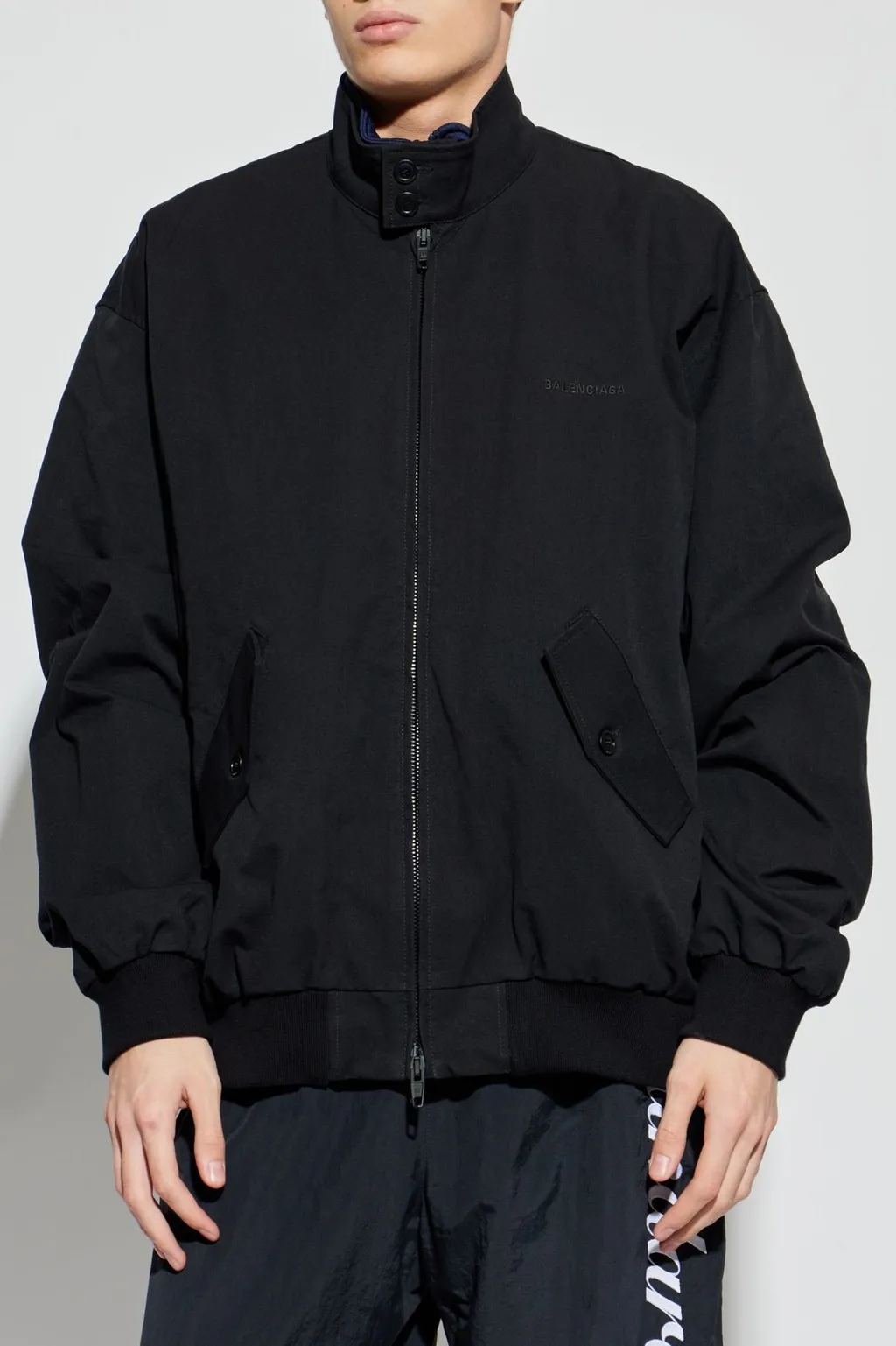 Logo Embroidered Zipped Jacket
