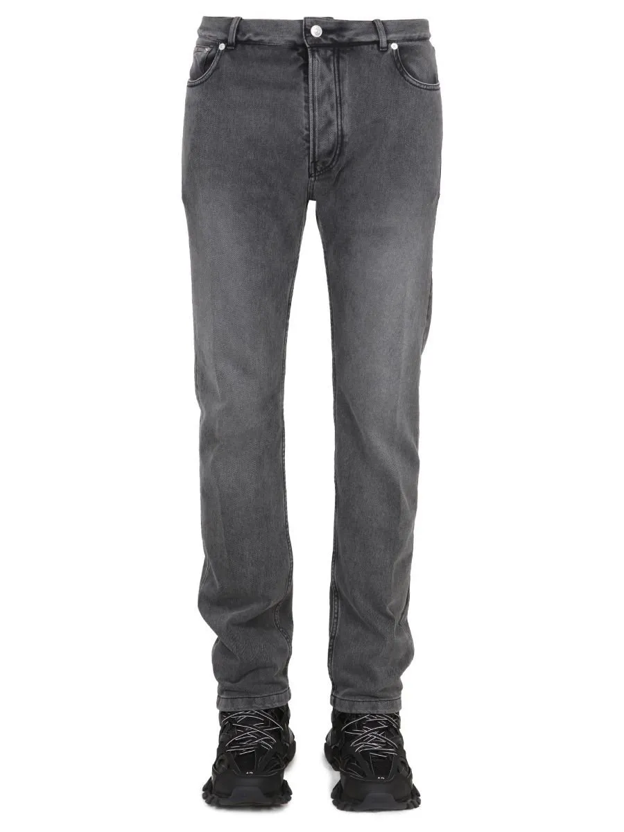 Logo Patch Straight-Leg Jeans