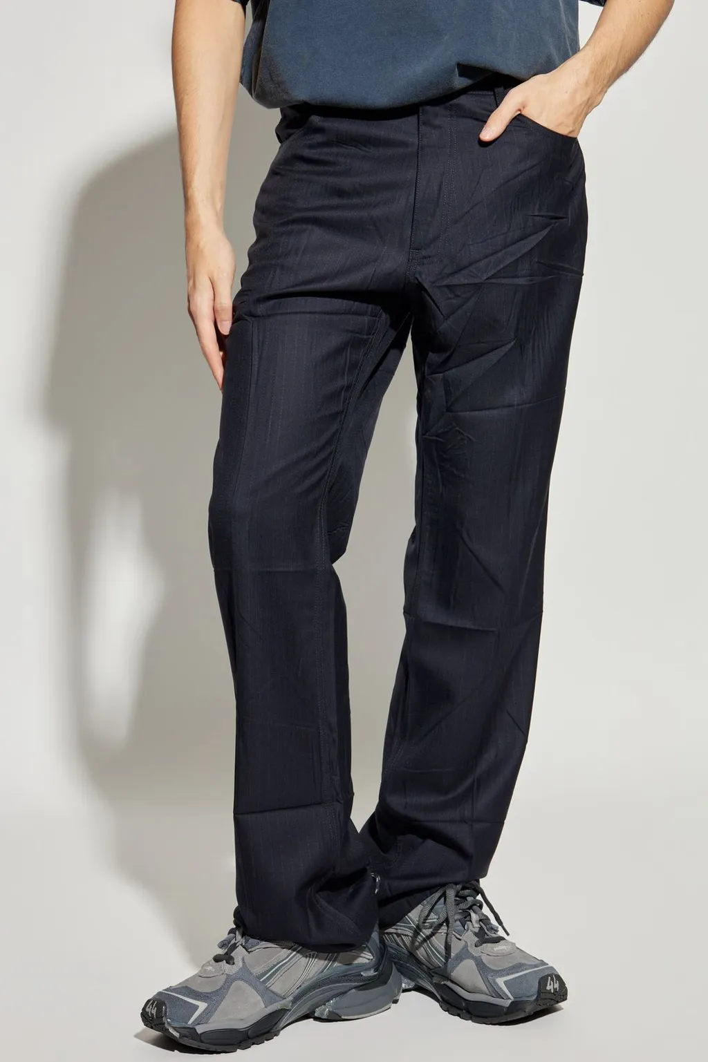 Straight-Leg Tailored Pants