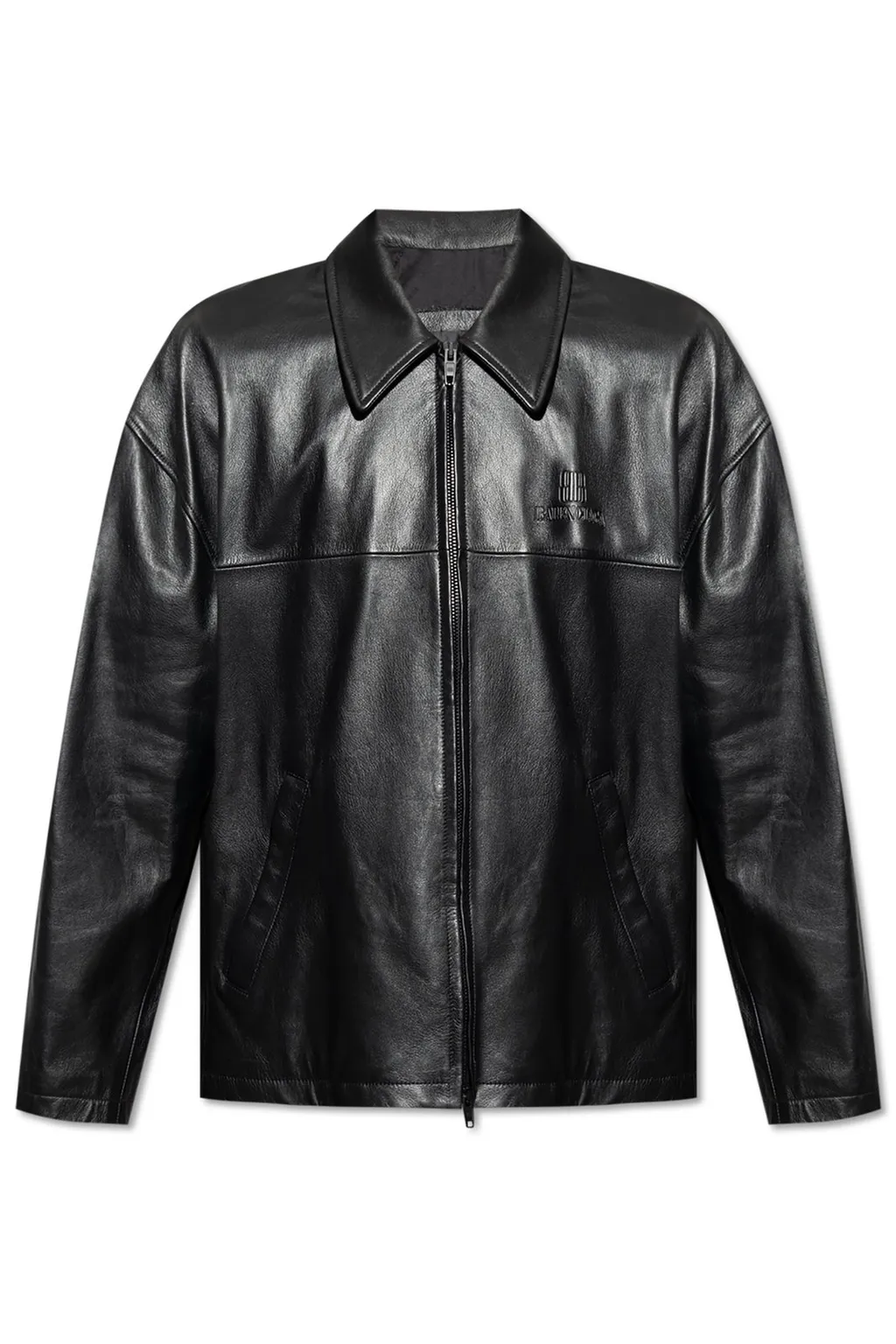 Nano Bb Zipped Leather Jacket