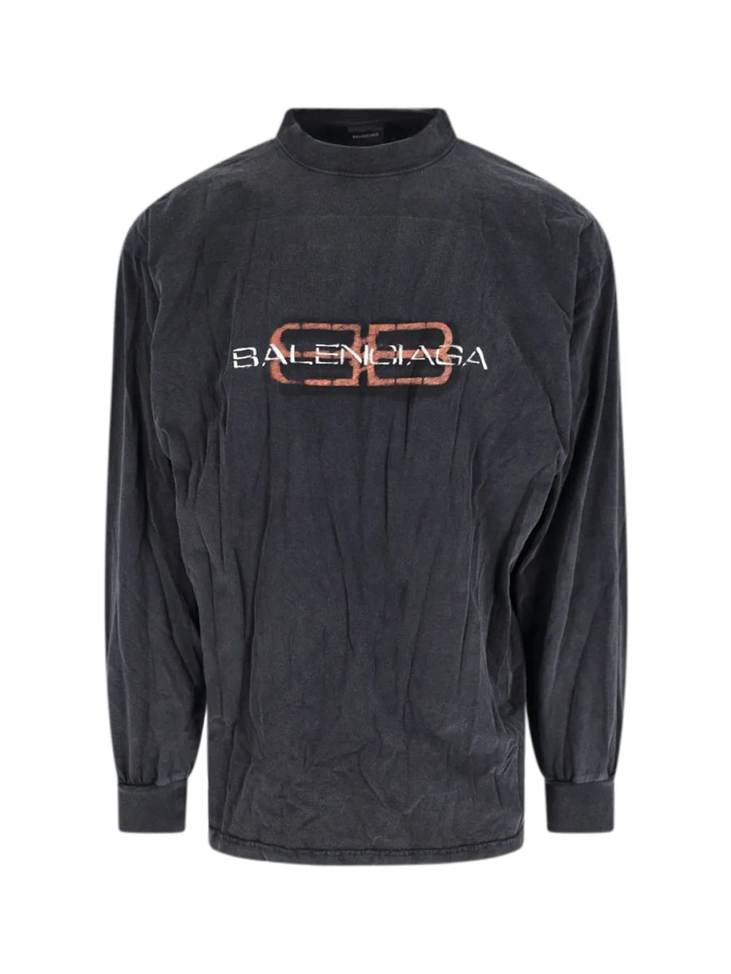 Bb Icon Stencil Large Fit Long-Sleeved T-Shirt