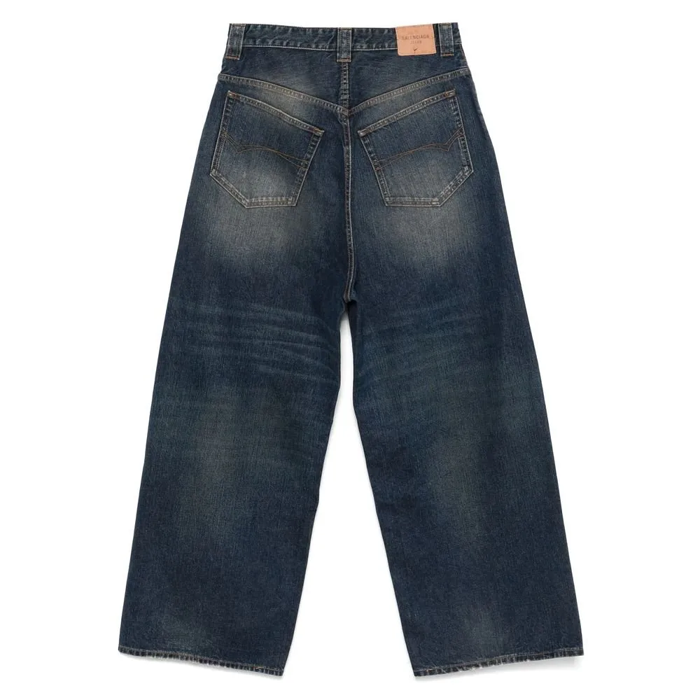 Logo Embroidered Straight-Leg Jeans