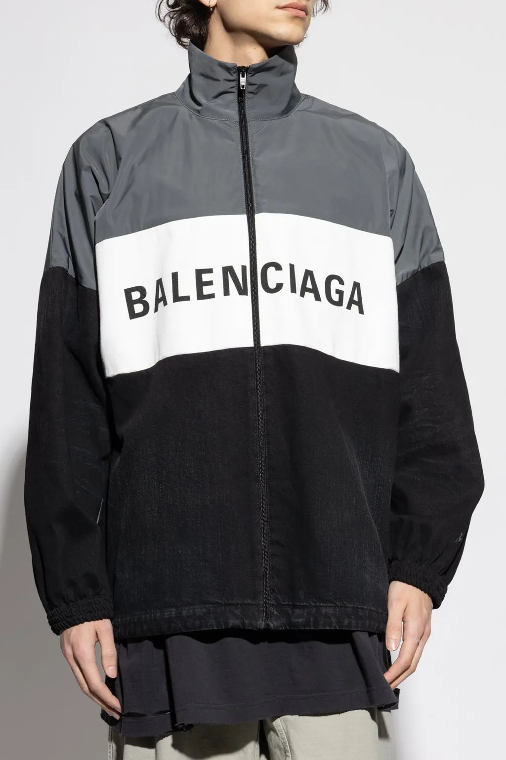 Logo Printed Zipped Jacket