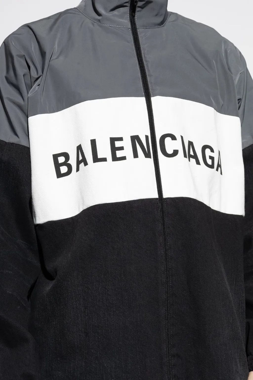 Logo Printed Zipped Jacket
