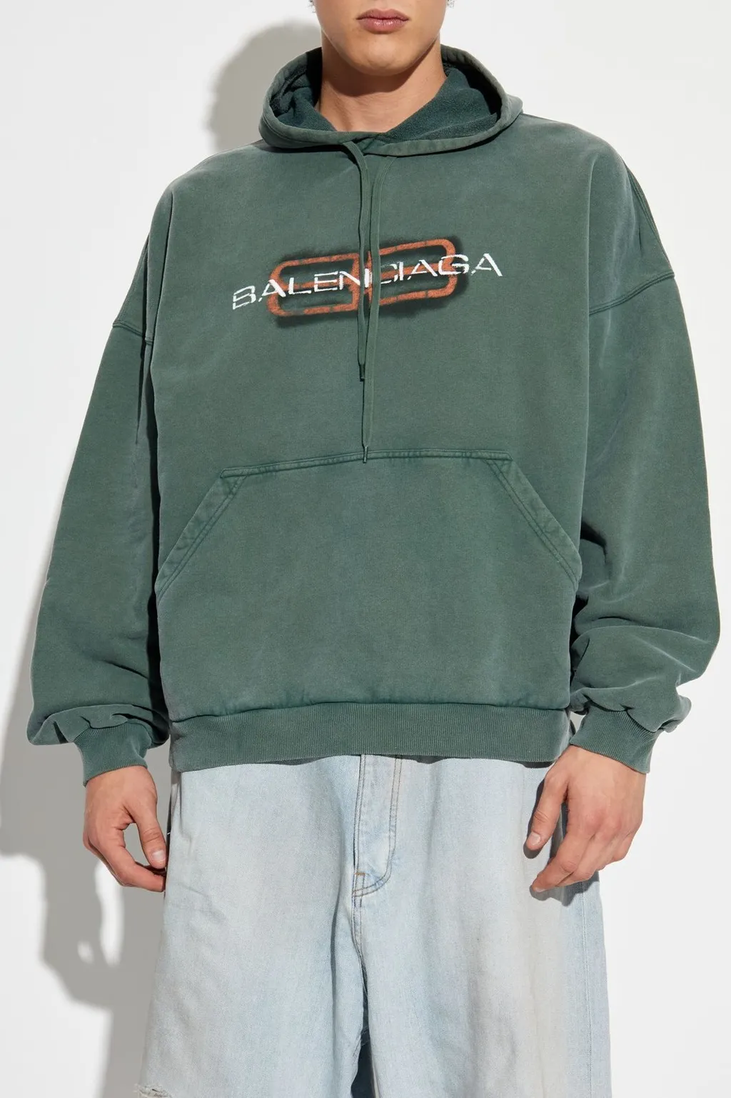 Logo Printed Drawstring Hoodie