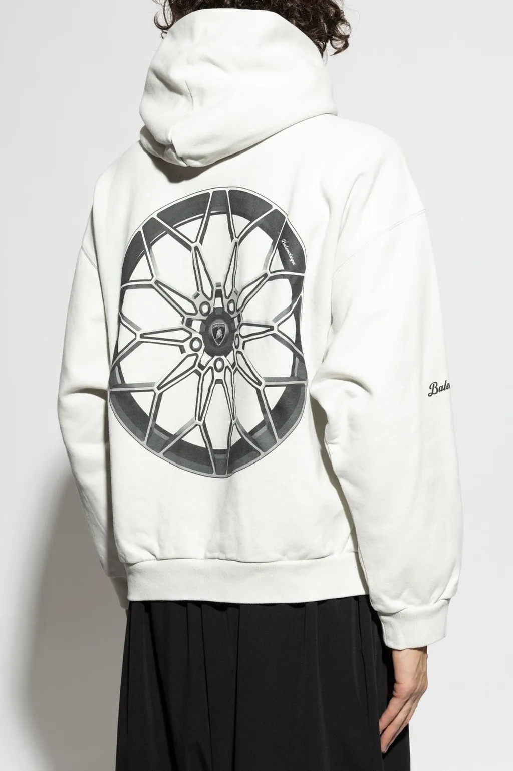 X Automobili Lamborghini Logo Printed Hoodie