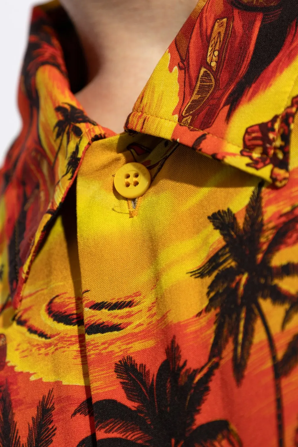 Hawaiian Car Printed Large-Fit Shirt