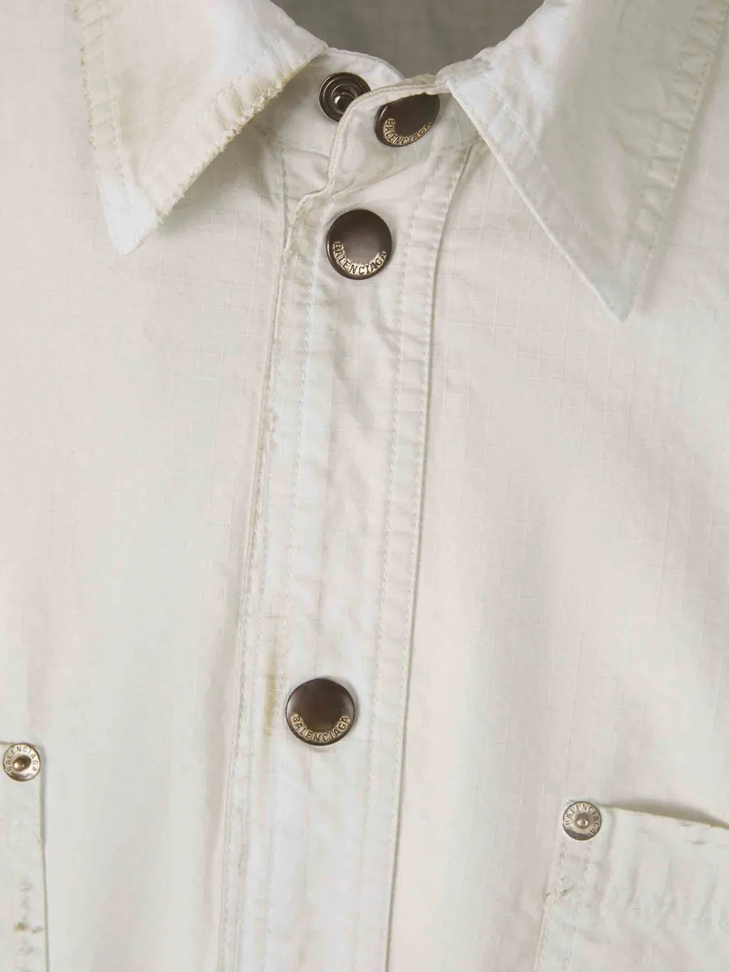 Dirty-Effect Workwear Overshirt