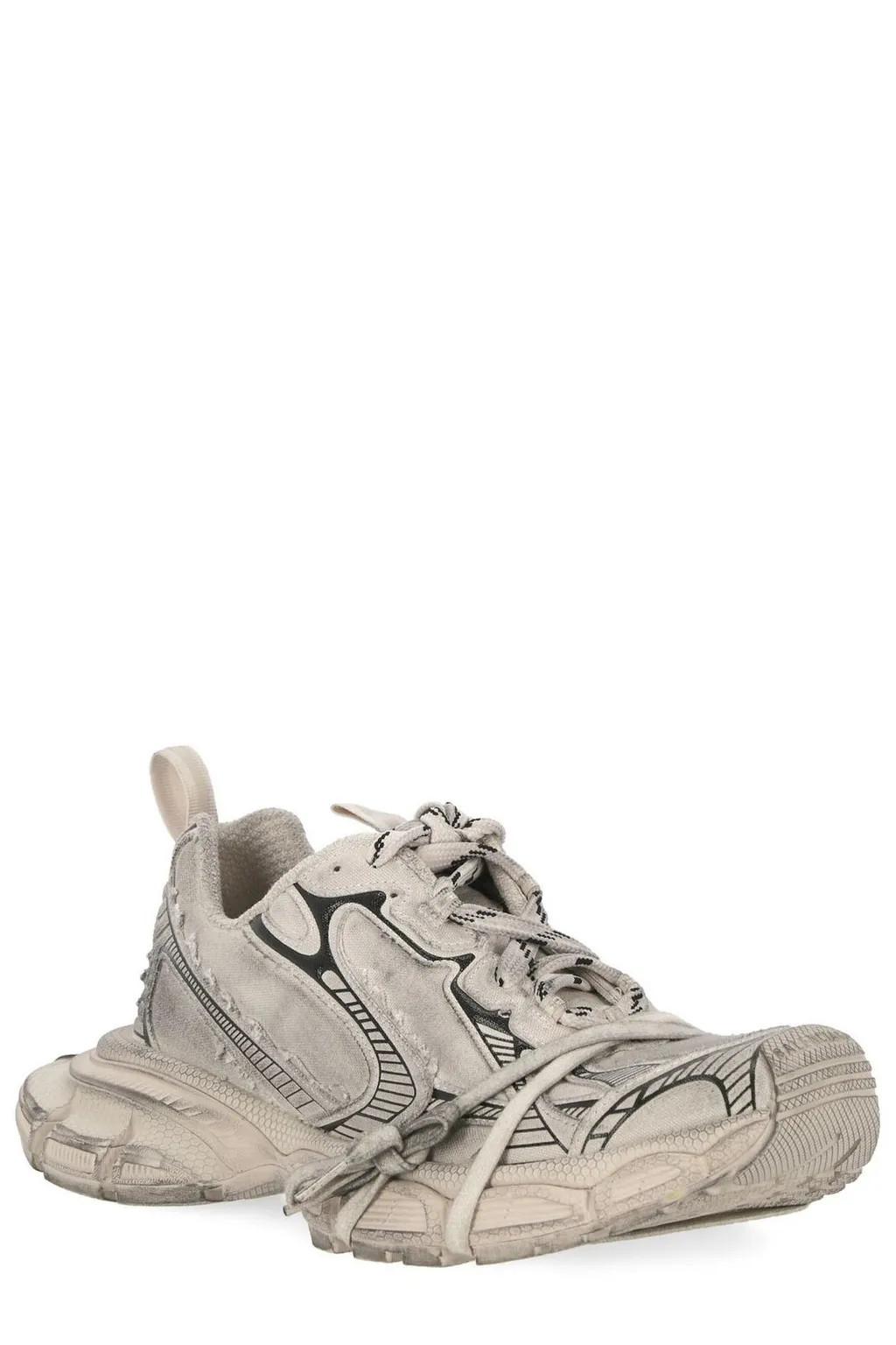 3Xl Worn-Out Effect Sneakers