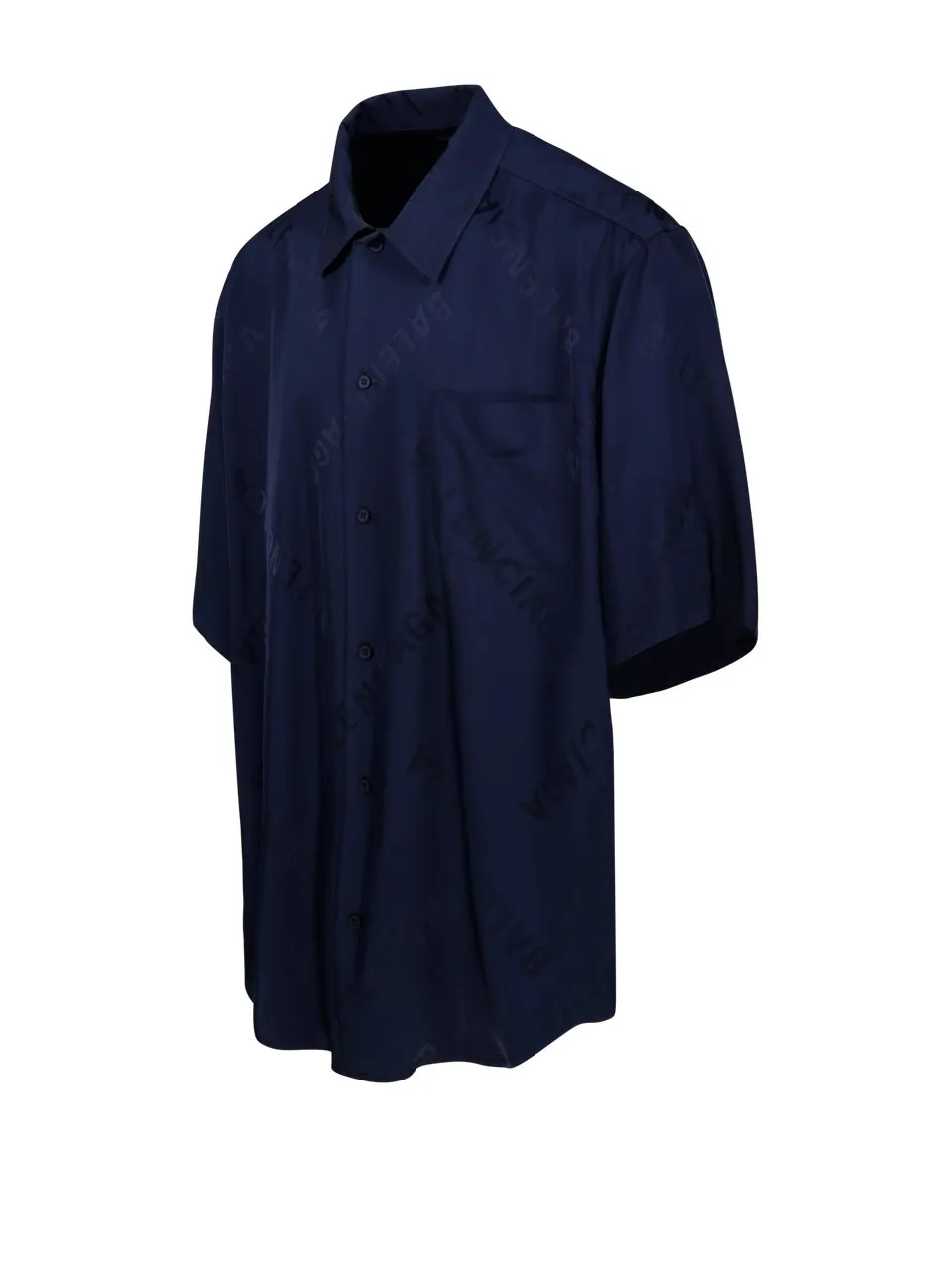 Fluid Jacquard Short-Sleeve Shirt