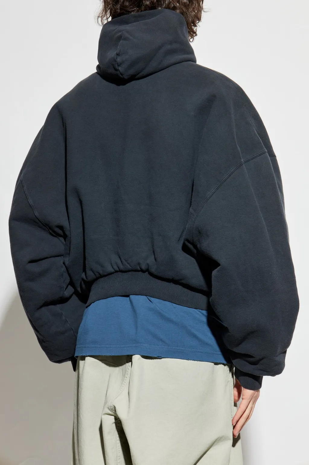 Sprayed Effect Zipped Hoodie