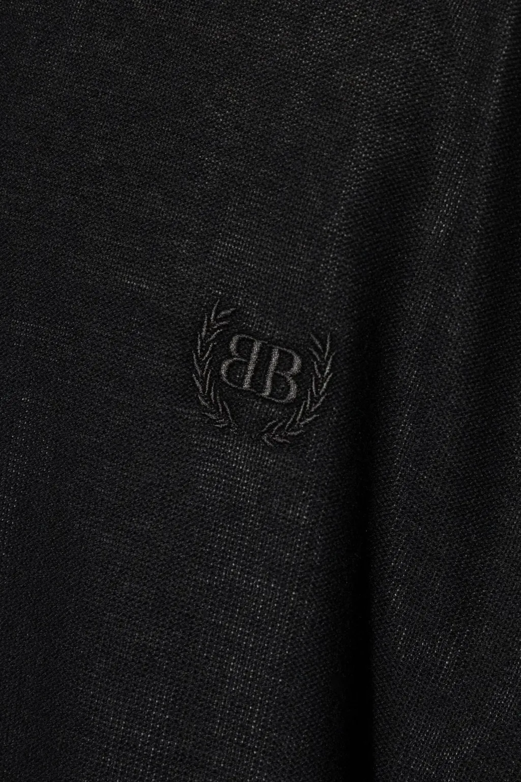 Bb Logo Embroidered Distressed Knit Jumper