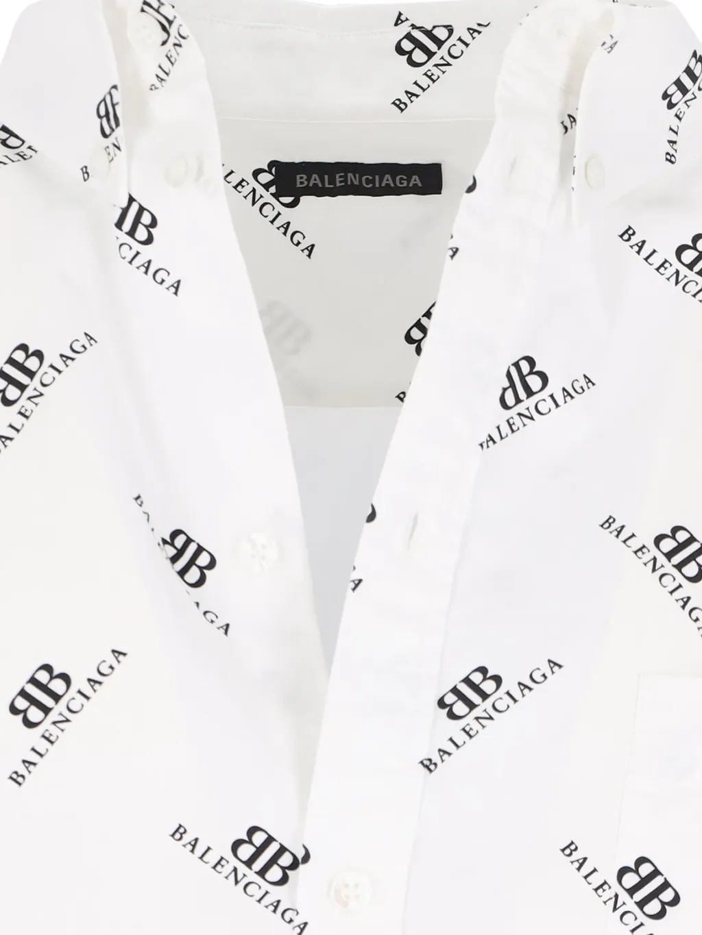 Allover Bb Logo Printed Long-Sleeved Shirt