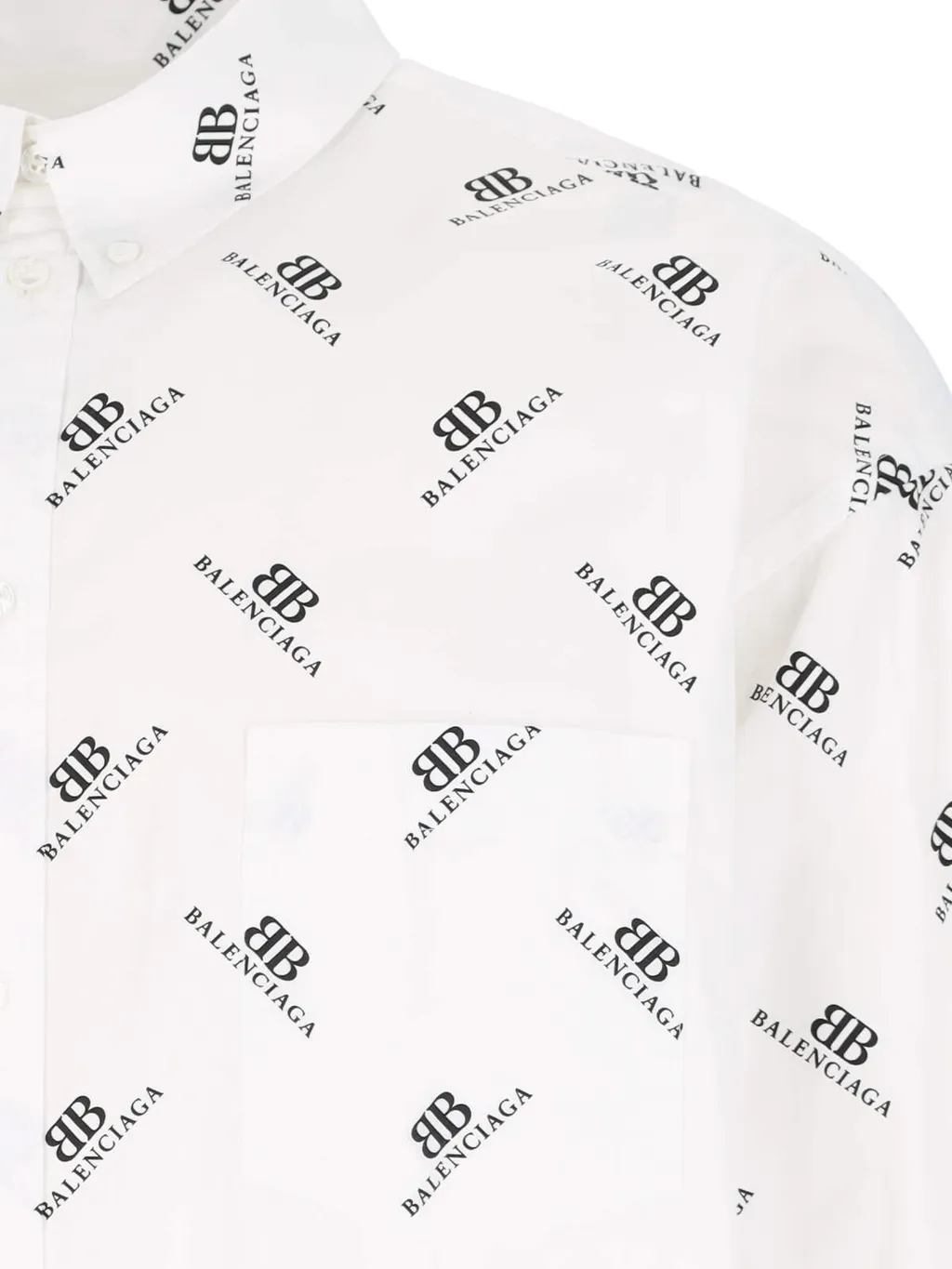 Allover Bb Logo Printed Long-Sleeved Shirt
